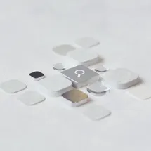 An abstract squared 3d buttons on a white surface